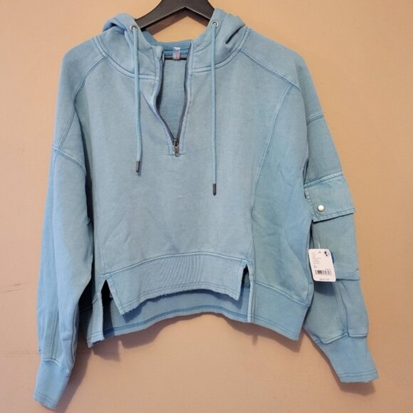Free People Intercept ½ zip hoodie - light blue - Picture 5 of 11
